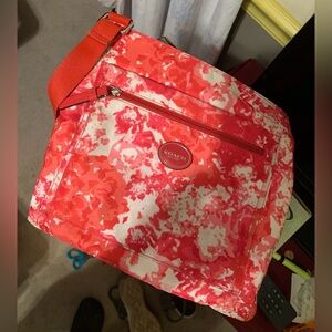 Coach Vibrant Red and Pink Crossbody Bag